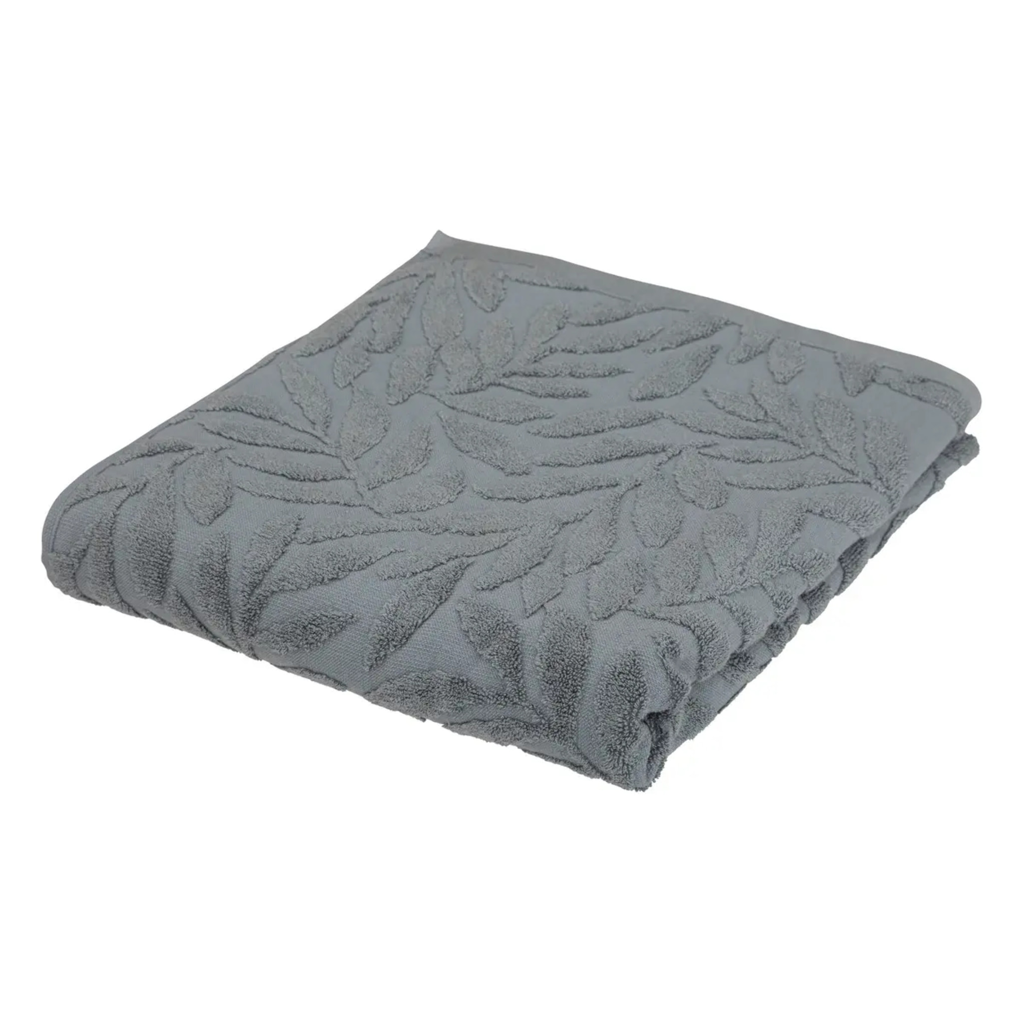 Drap de bain "Cisel" - coton - gris foncé - 100x150 cm