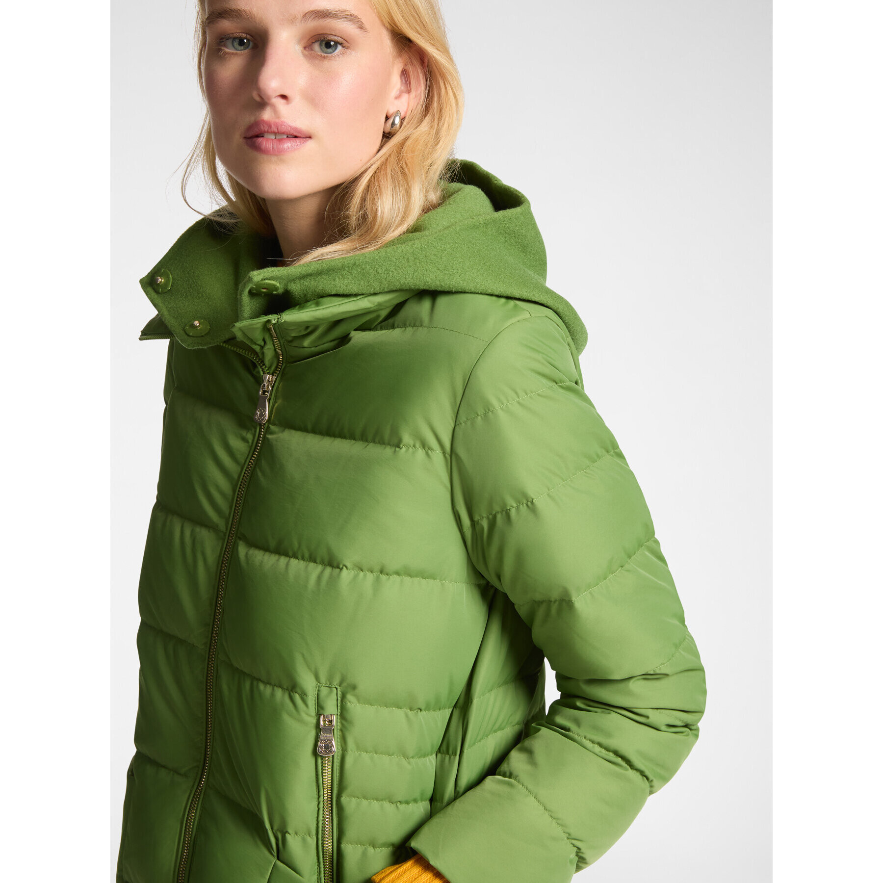 Elena Mirò - Plumífero de nailon opaco - Verde