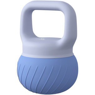 Kettlebell  10 Kg - poignée ergonomique antidérapante - revêtement souple - bleu