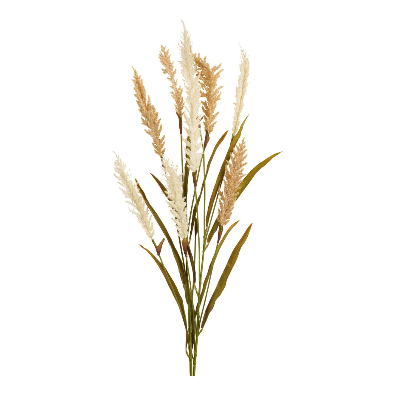 Erba decorativa artificiale beige/sabbia 2 steli 130 cm