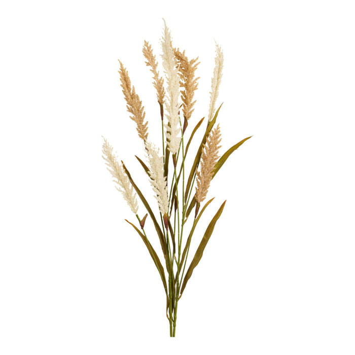 Erba decorativa artificiale beige/sabbia 2 steli 130 cm