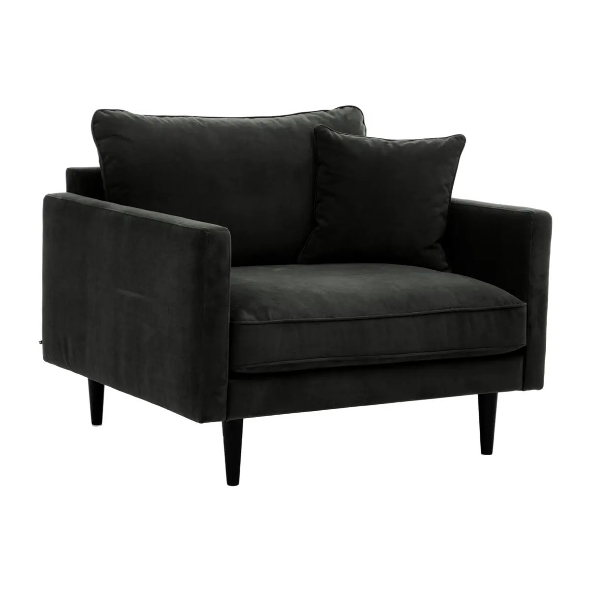 Fauteuil XL "Candice" velours vert kaki