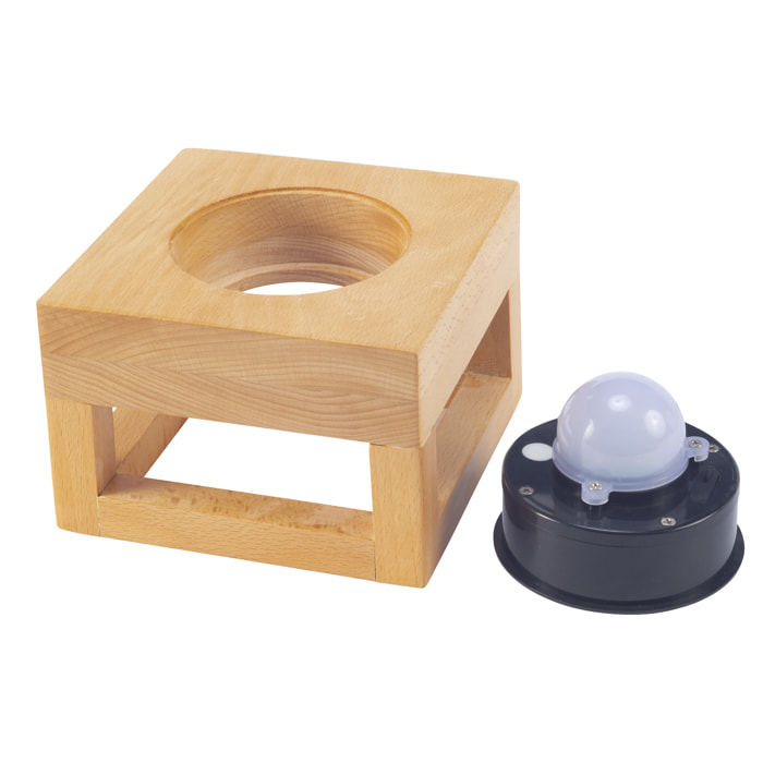 Forlight Sobremesa Exterior IP54 LED 3W Blanco Neutro - 4000K Imitación Madera para Jardín, Terraza