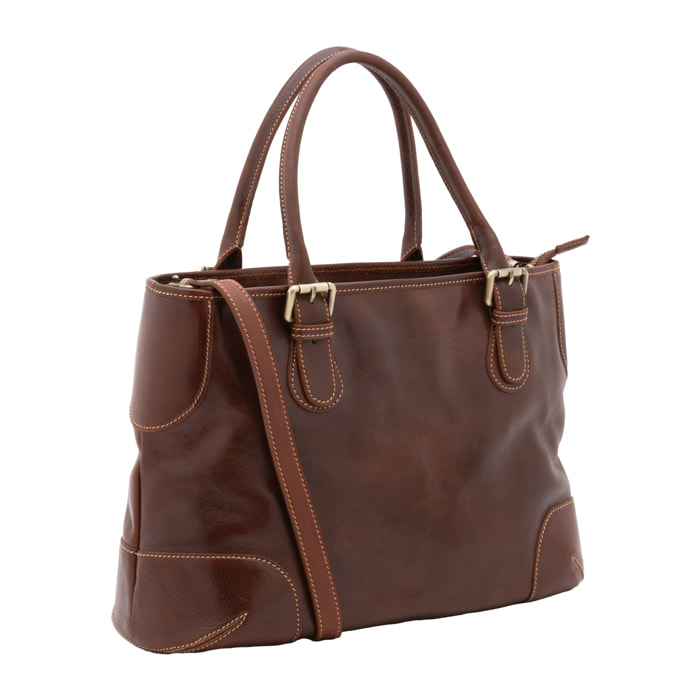 Borsa a tracolla  da donna In Vera pelle Made in Italy 28x43x16 cm