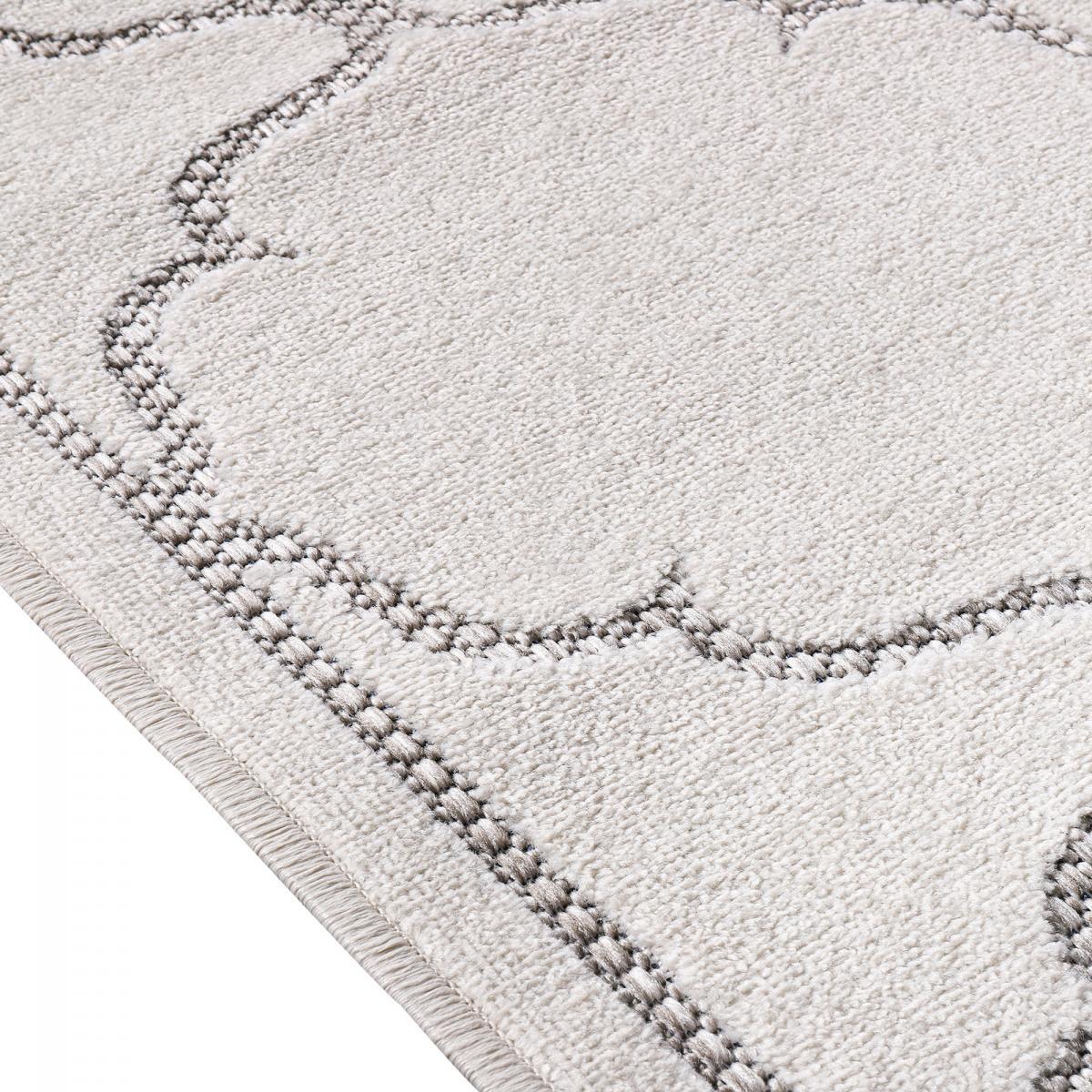Tapis extérieur tissé kilim rond CULA