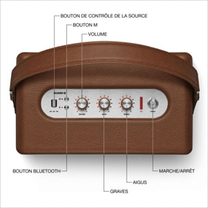 Enceinte portable MARSHALL Kilburn III Marron - Son 360°, Bluetooth, autonomie 50h
