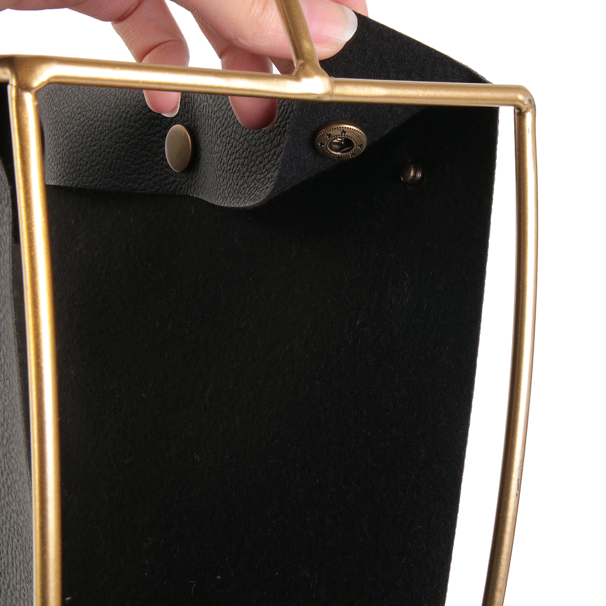 Porte-revues Noir Et Metal Dore