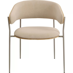 Chaise avec accoudoirs Cindy chêne Kare Design