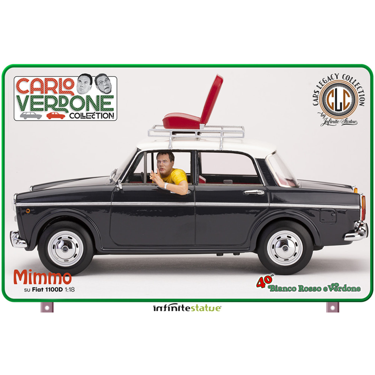 Mimmo Su Fiat 1100 1/18 Resin Car Statua Infinite Statua