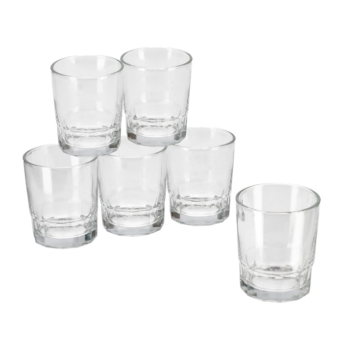 Set de 6 Vasos de Agua Lisbon de Cristal 256 ml