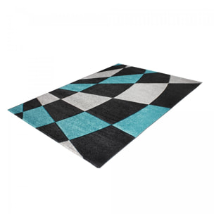 Tapis salon et chambre tissé motif géométrique ROHI