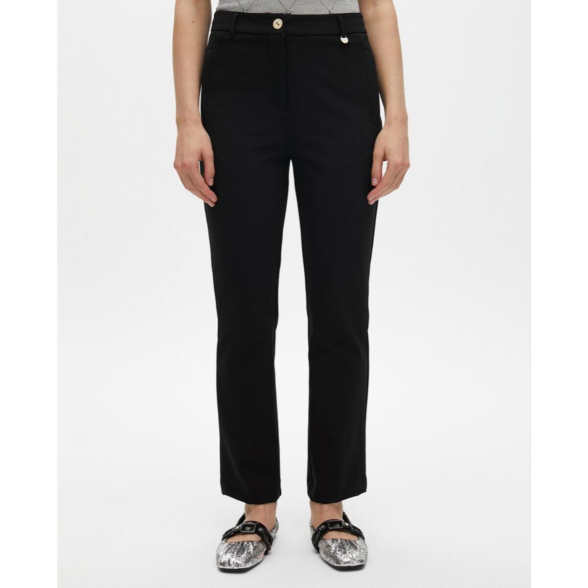 Pantaloni Basici in Tessuto Tecnico