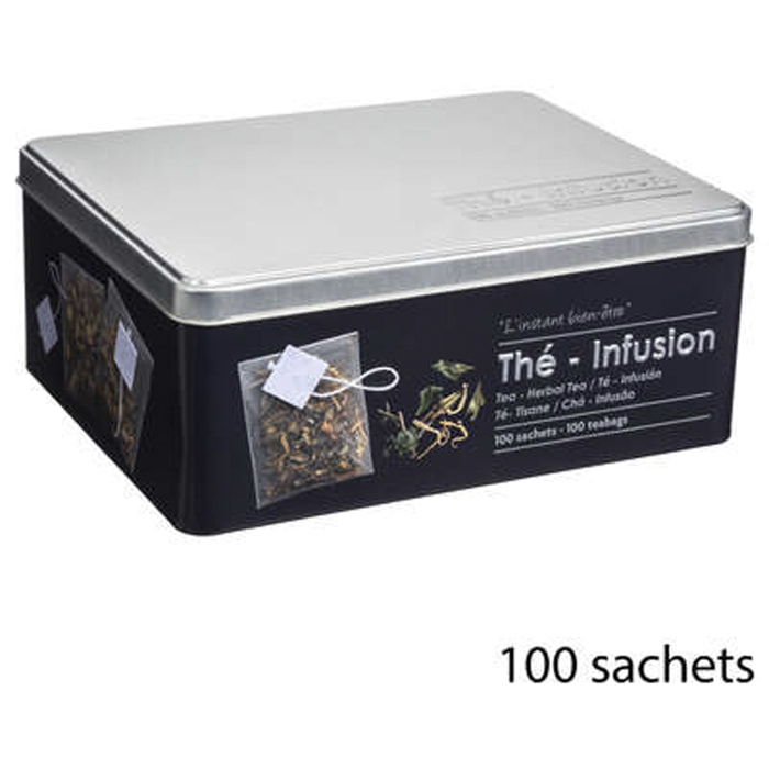 CAJA DE ALMACENAMIENTO PARA TÉ E INFUSIONES|L. 21 x D. 16,5 x H. 8,5 cm