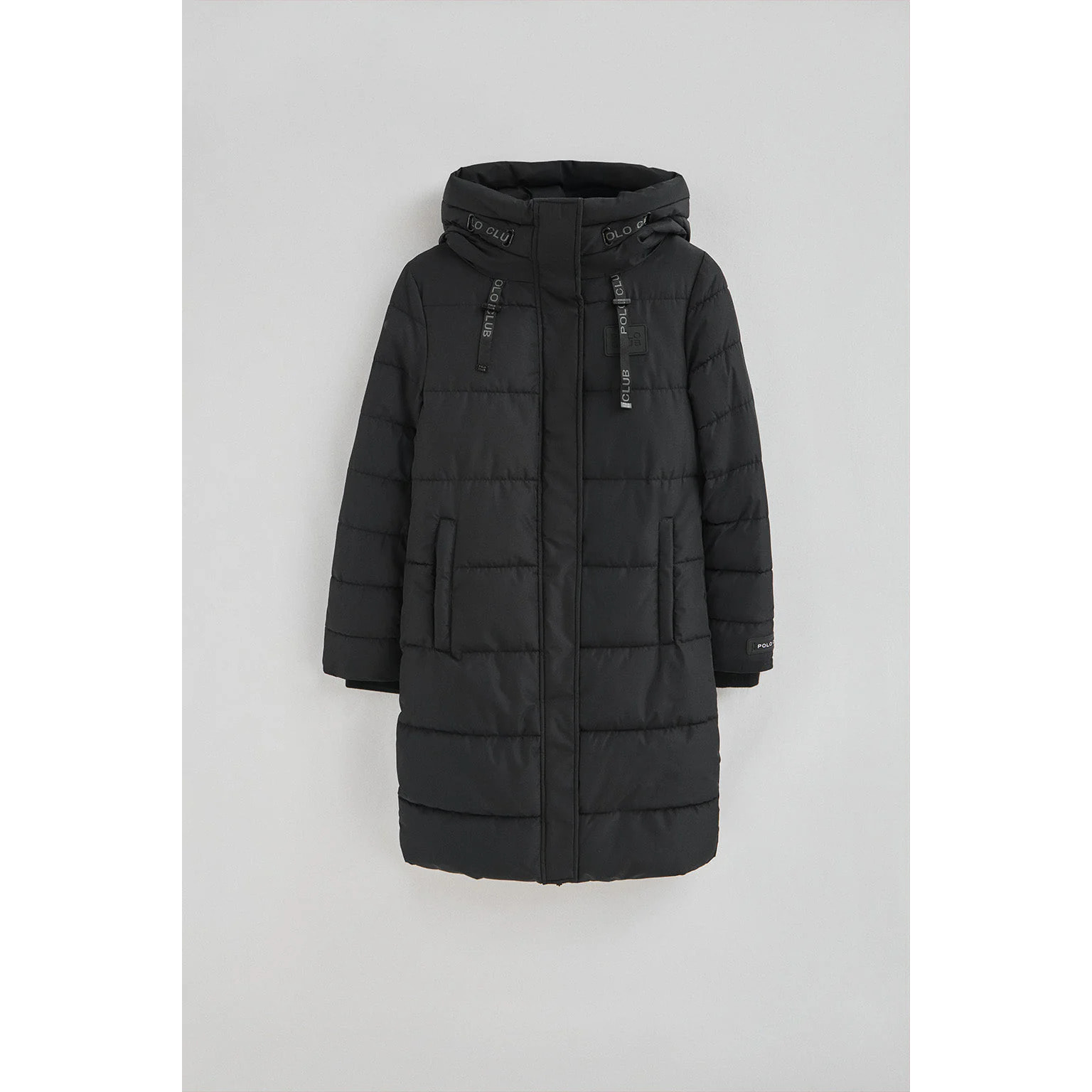 Abrigo Iris negro con logo Polo Club