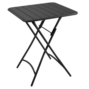 Tavolo Rovigo Vacchetti in metallo pieghevole antracite cm80x80h72