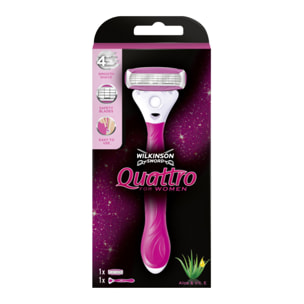 Pack de 2 - Wilkinson - Quattro For Women - Rasoir pour femme