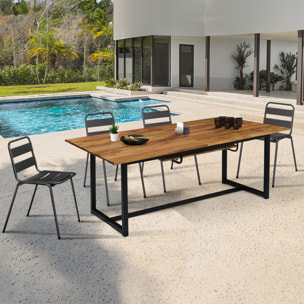 Table de jardin extensible Acacia 160-200cm