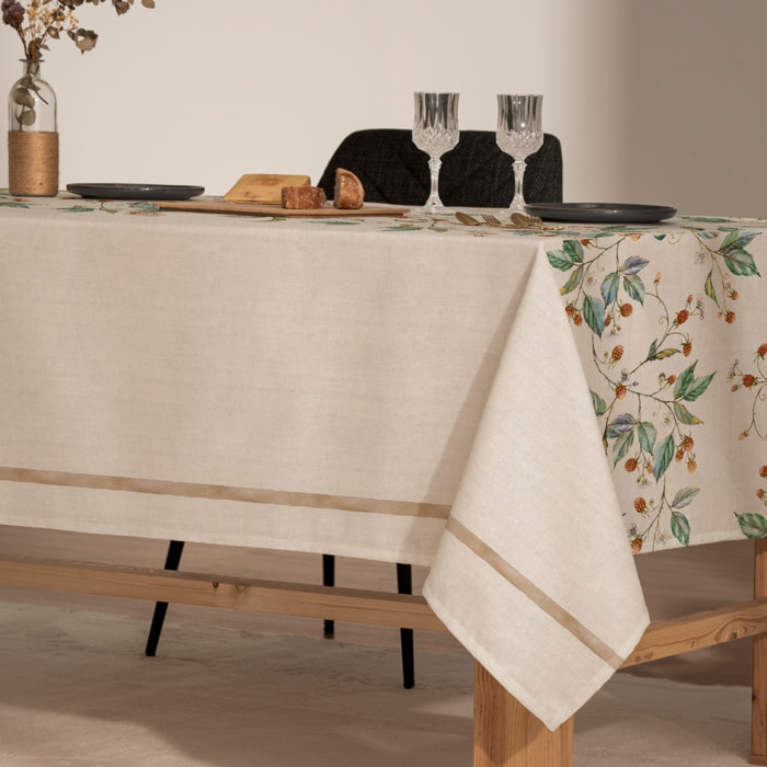 Nappe anti-tâches lin combiné imprimée MISANA SIENA