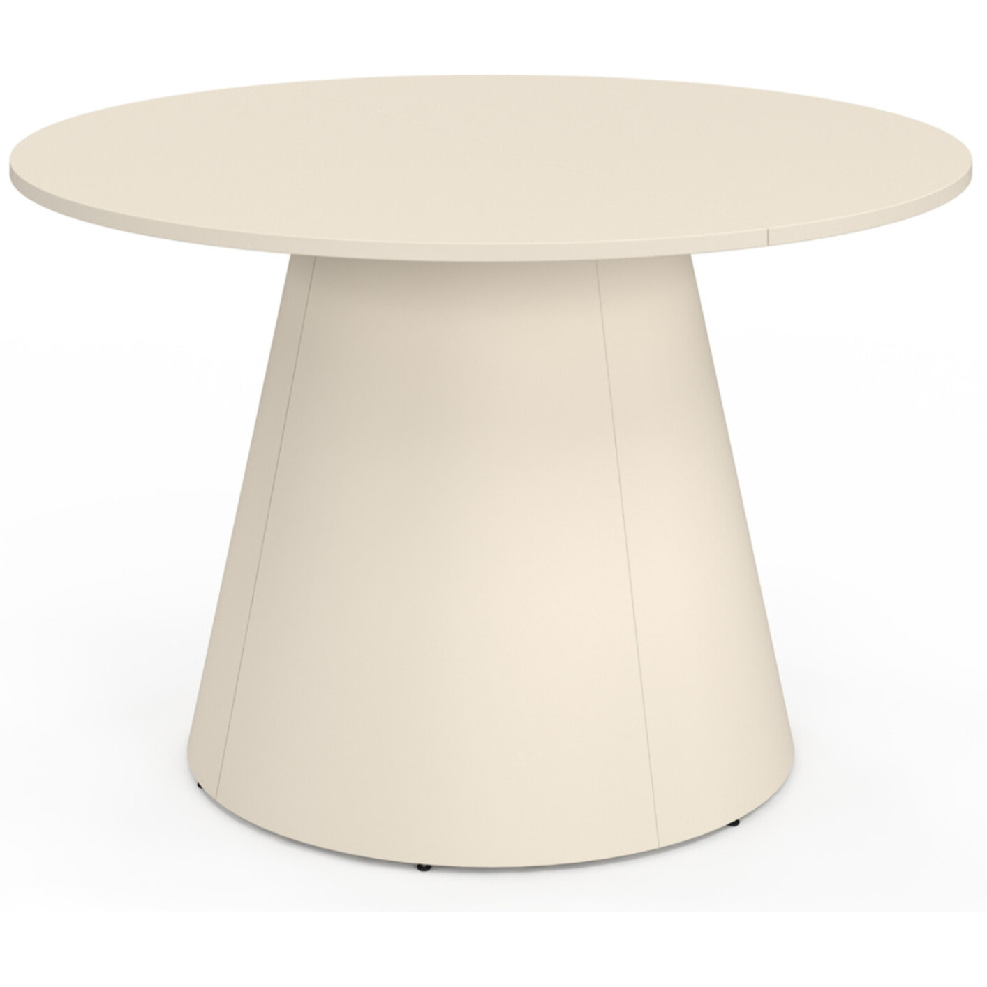 Table à manger ronde Aléna Ø120cm métal beige