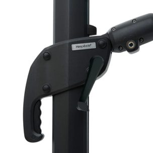 Parasol déporté rectangulaire multi-toile "Melhia" Bleu canard 4 x 3m en aluminium acier et oléfine