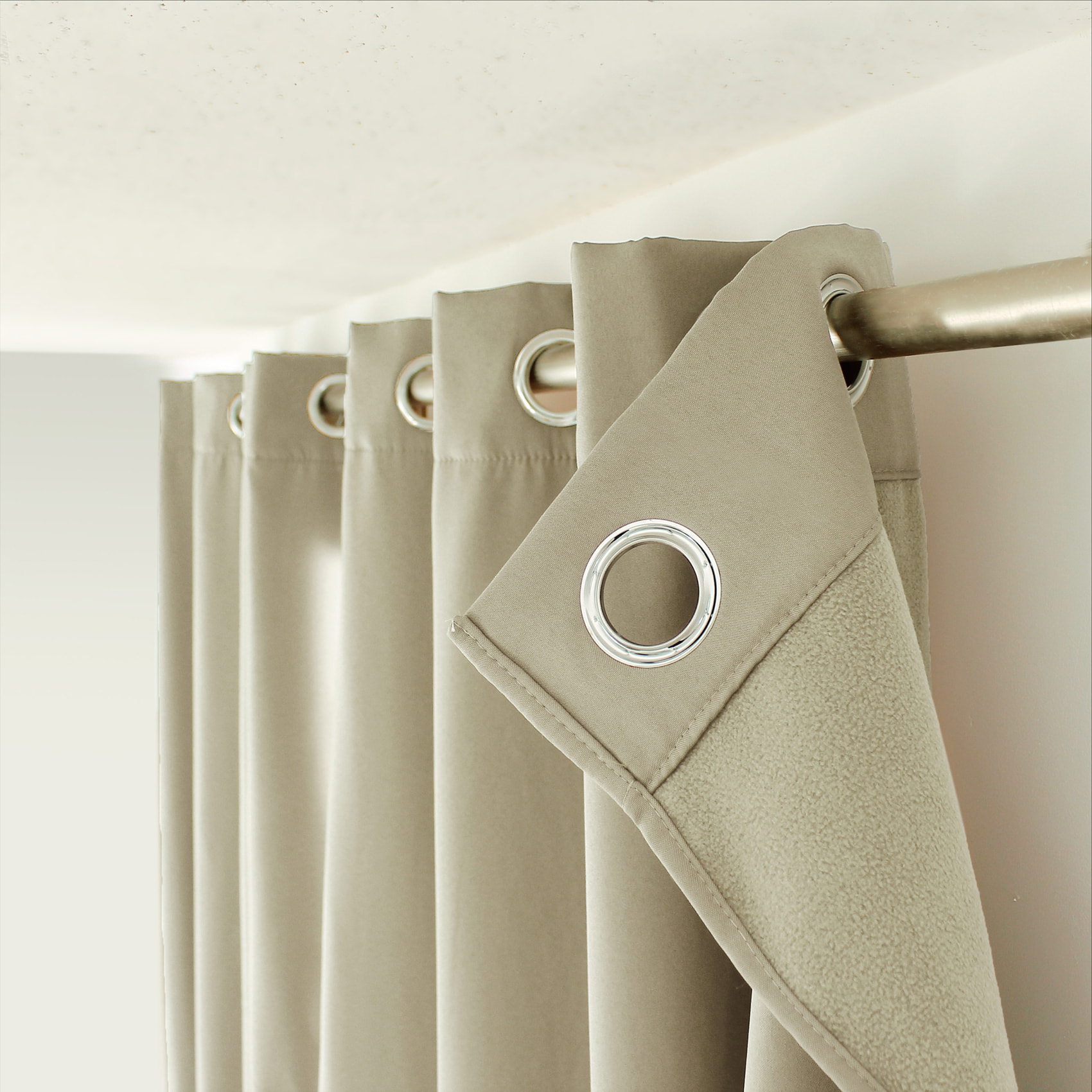 Rideau thermique en microfibre doublée - Naturel