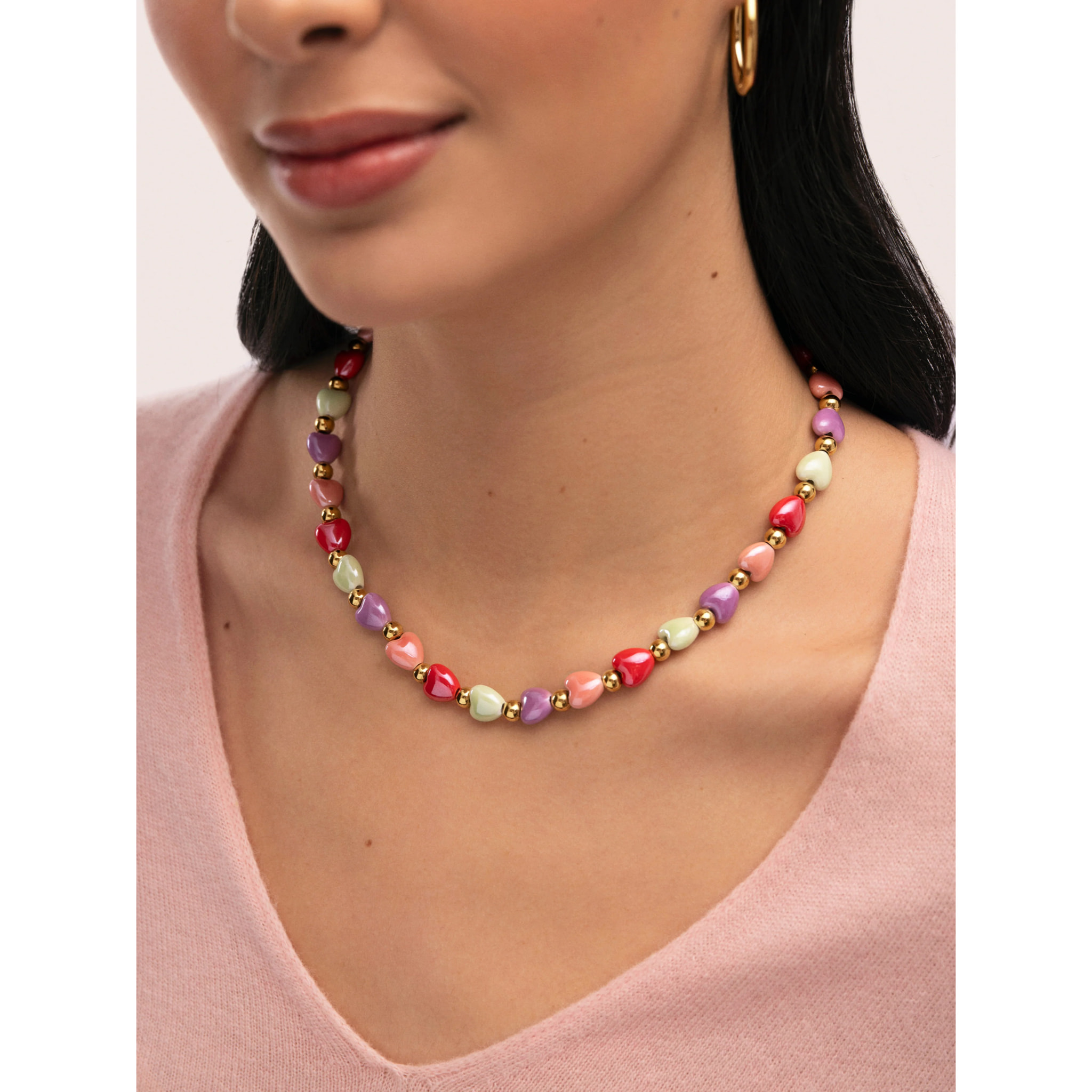 Collana l'Amour à Paris Color Acciao Placcato Oro