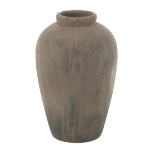 J-Line Vase Pot Maru Argile Marron/Noir Small