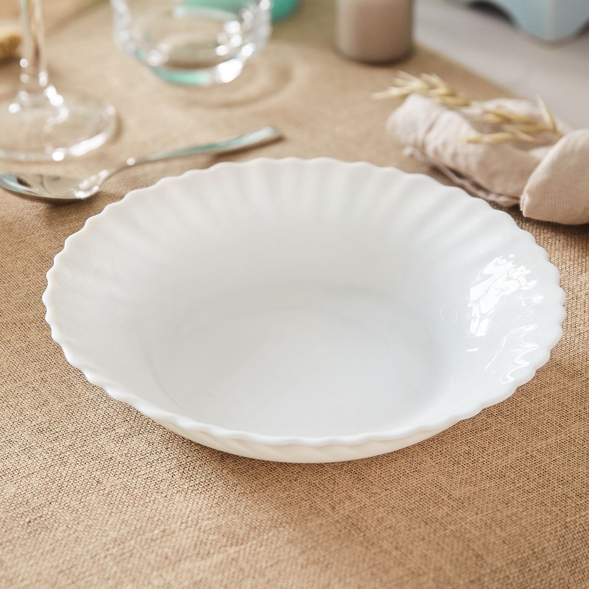 Coupelle blanche 18 cm Feston - Luminarc