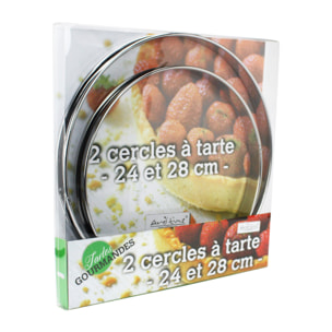 Lot de cercles à tarte