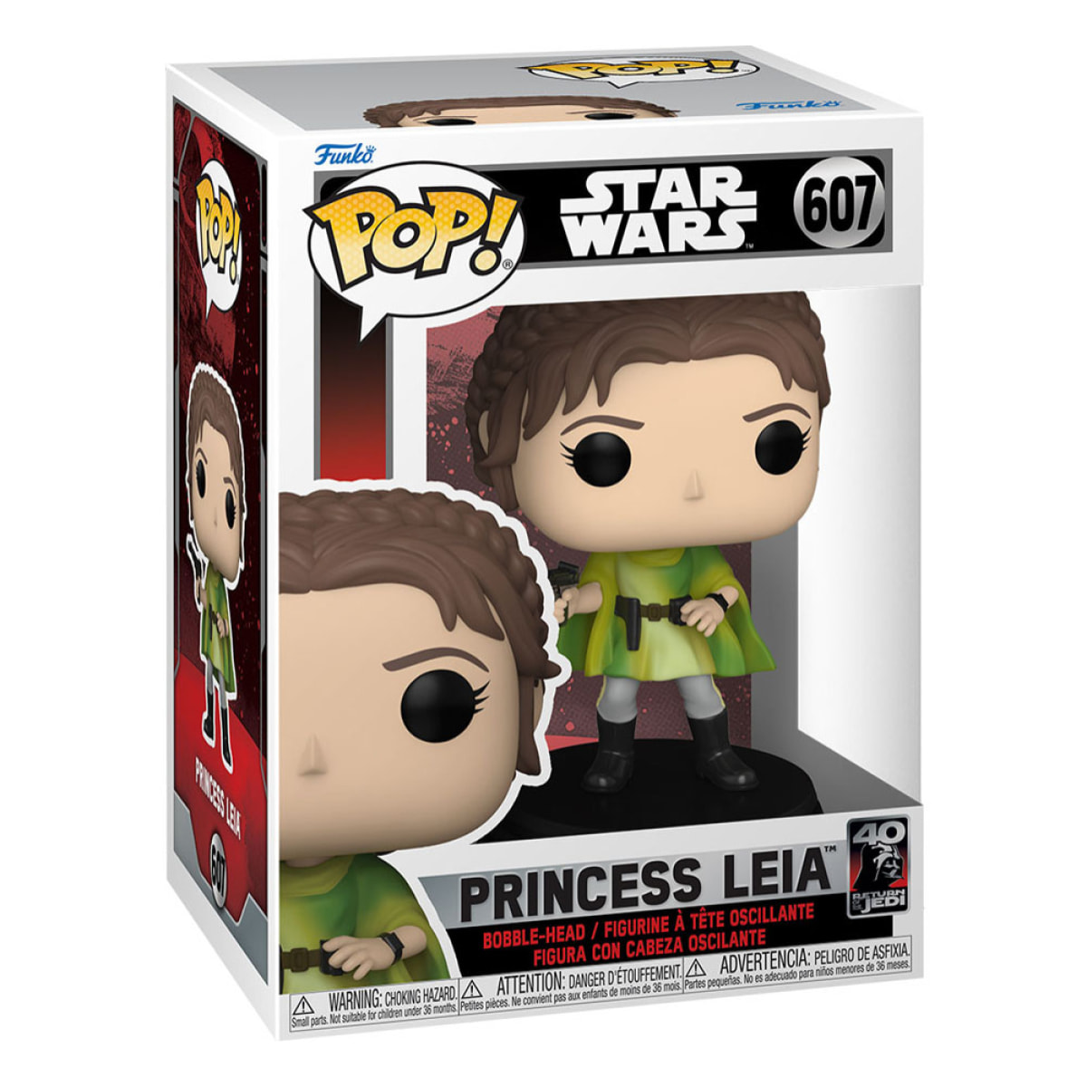 Star Wars Return Of The Jedi 40th Anniversary Pop! Vinile Figura Leia (bh) 9 Cm Funko