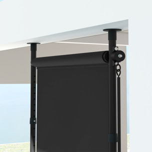 Store extérieur sur pied store manuel rétractable enroulable réglable gris foncé