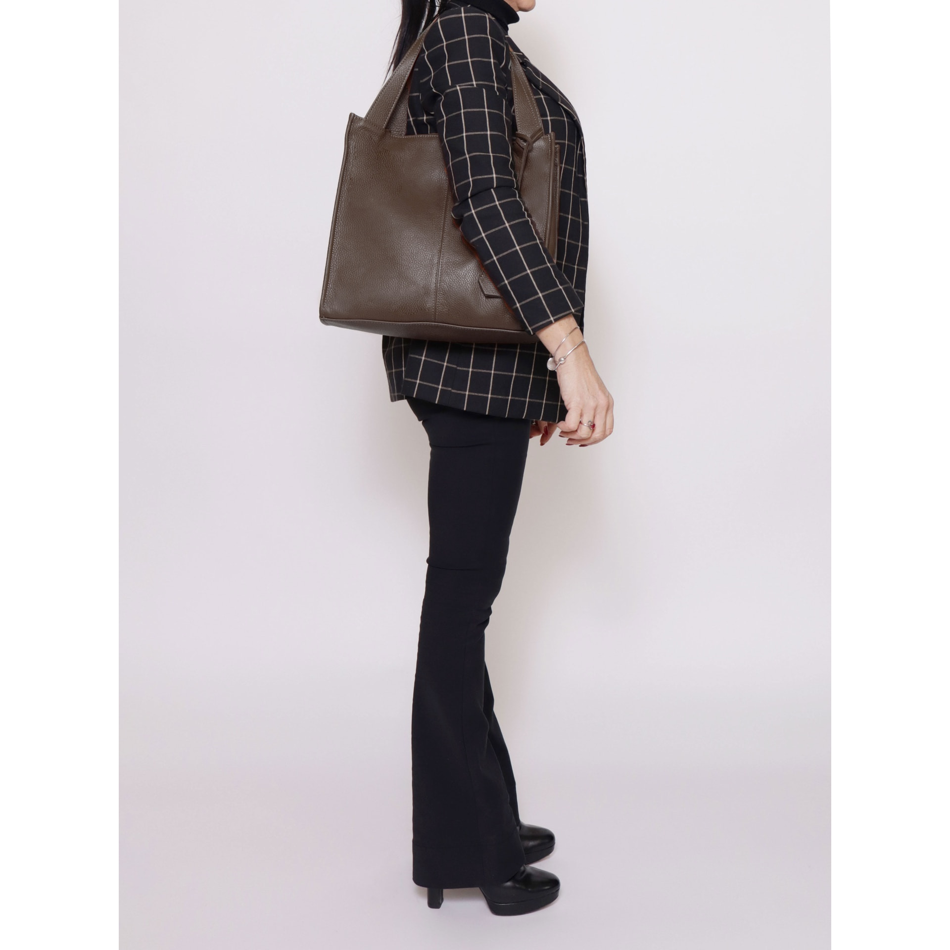 Borsa a spalla da donna - Modello Seraphina Ultra - Vera pelle - 34.0 x 32.0 x 11.0 cm