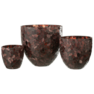 J-Line photophore Mosaic - verre - bordeaux - large