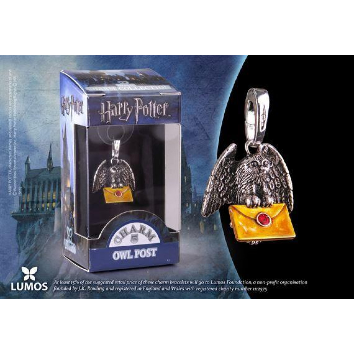 Harry Potter Ciondolo Gufo Postino Con Letteraa Noble Collection