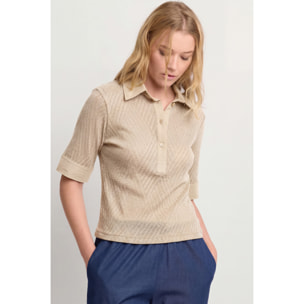 Kocca - Blusa con colletto a vela Donna, Tinta unita, Colletto di camicia