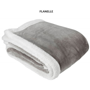 Plaid micro fourrure double face "Week end" Toison d'or  -  Couleur: Week end Flanelle