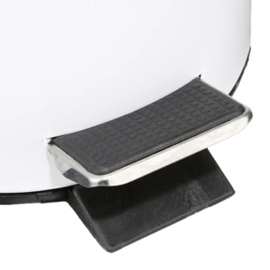 Poubelle ronde métal 3L Blanc Colorama