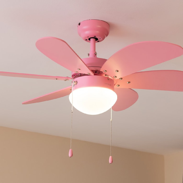 Ventilador de techo con luz EnergySilence Aero 3600 Vision Full Pink Cecotec