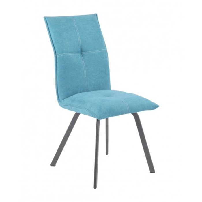 Chaise design en tissu & métal - JADE