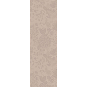 Chemin de table métis lin & coton anti tache motif jacquard Mille giverny naturel