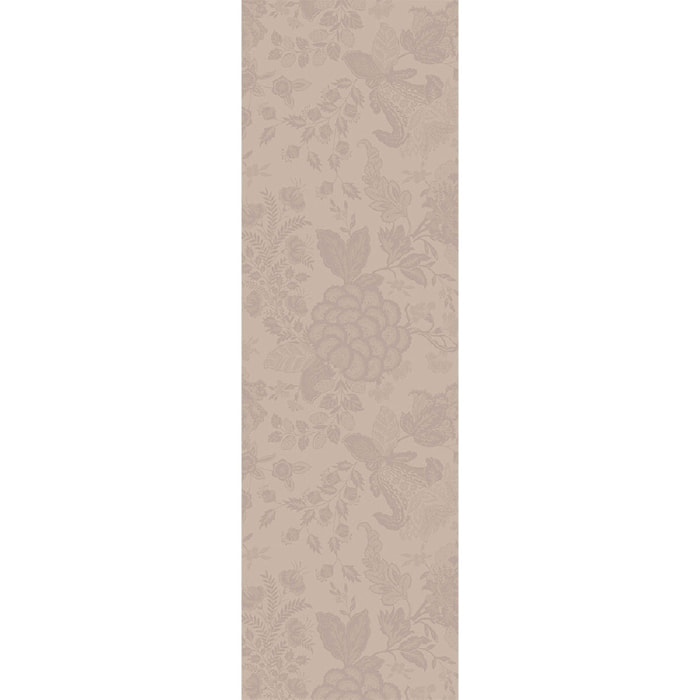 Chemin de table métis lin & coton anti tache motif jacquard Mille giverny naturel