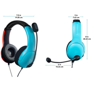 Casque gamer PDP Switch LVL40 Bleu/Rouge