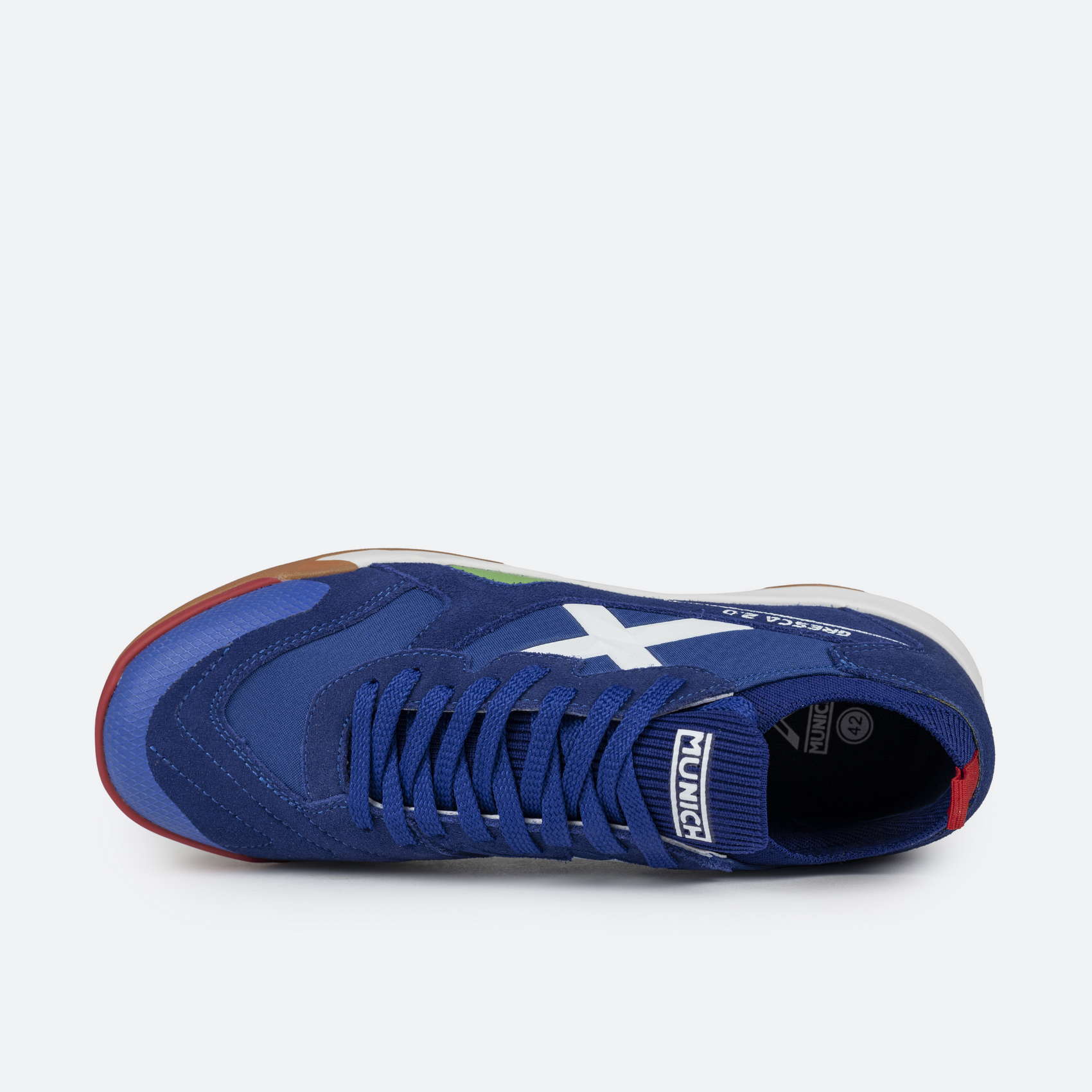 MUNICH GRESCA 2.0 Zapatillas fútbol sala Diseño Futurista Azul y Blanco