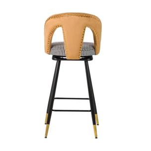 Taburete Bar Velvet Amarillo Harbor 46x53x106 Cm