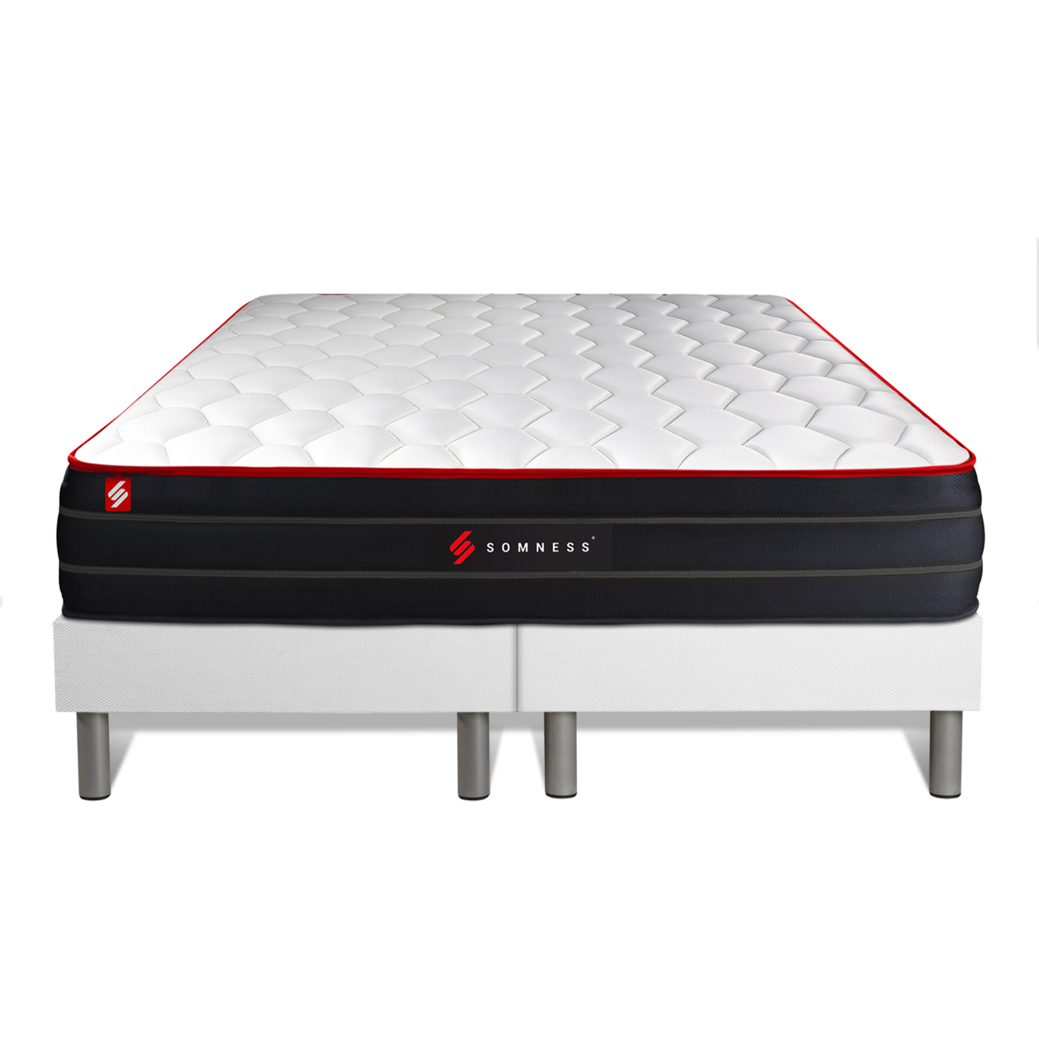 Ensemble sommier + matelas BOOST ressorts ensachés et mémoire de forme
