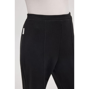 Pantaloni effetto velluto a coste nero