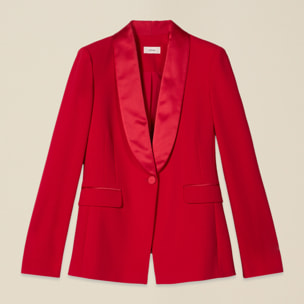 Oltre - Blazer de tejido crepé - Rojo