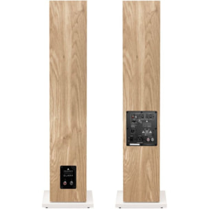 Enceinte colonne active TRIANGLE ELARA LN05A Chene Clair x2