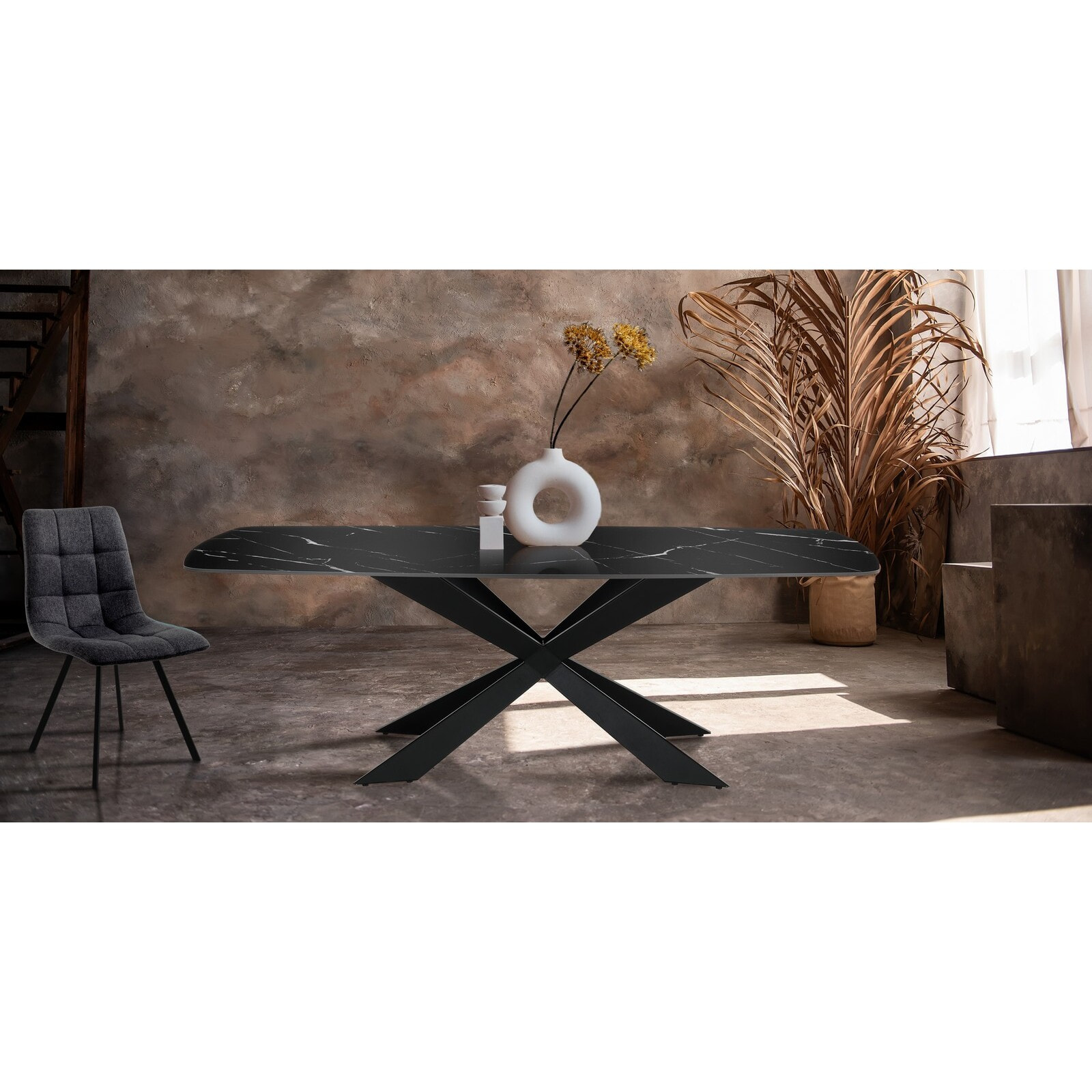 Oresteluchetta tavolo PULSE BLACK MARBLE