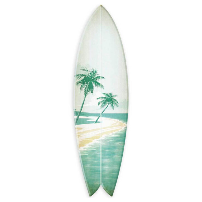 Planche de surf décorative Paradise cove Tableau alu Dibond